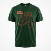 Eirin Apparel Unisex T-Shirt 'Technical' Map Of Ireland T-Shirt
