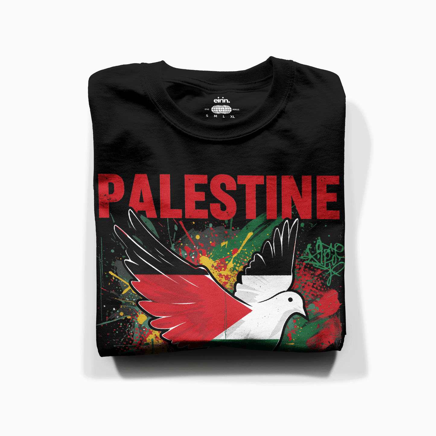 Eirin Apparel Unisex T-Shirt Unisex 'Palestine Lives Matter' Graffiti Print T-Shirt