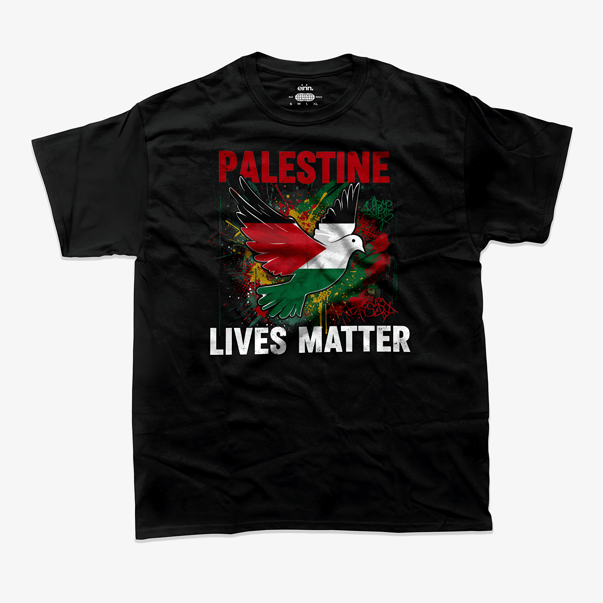 Eirin Apparel Unisex T-Shirt Unisex 'Palestine Lives Matter' Graffiti Print T-Shirt