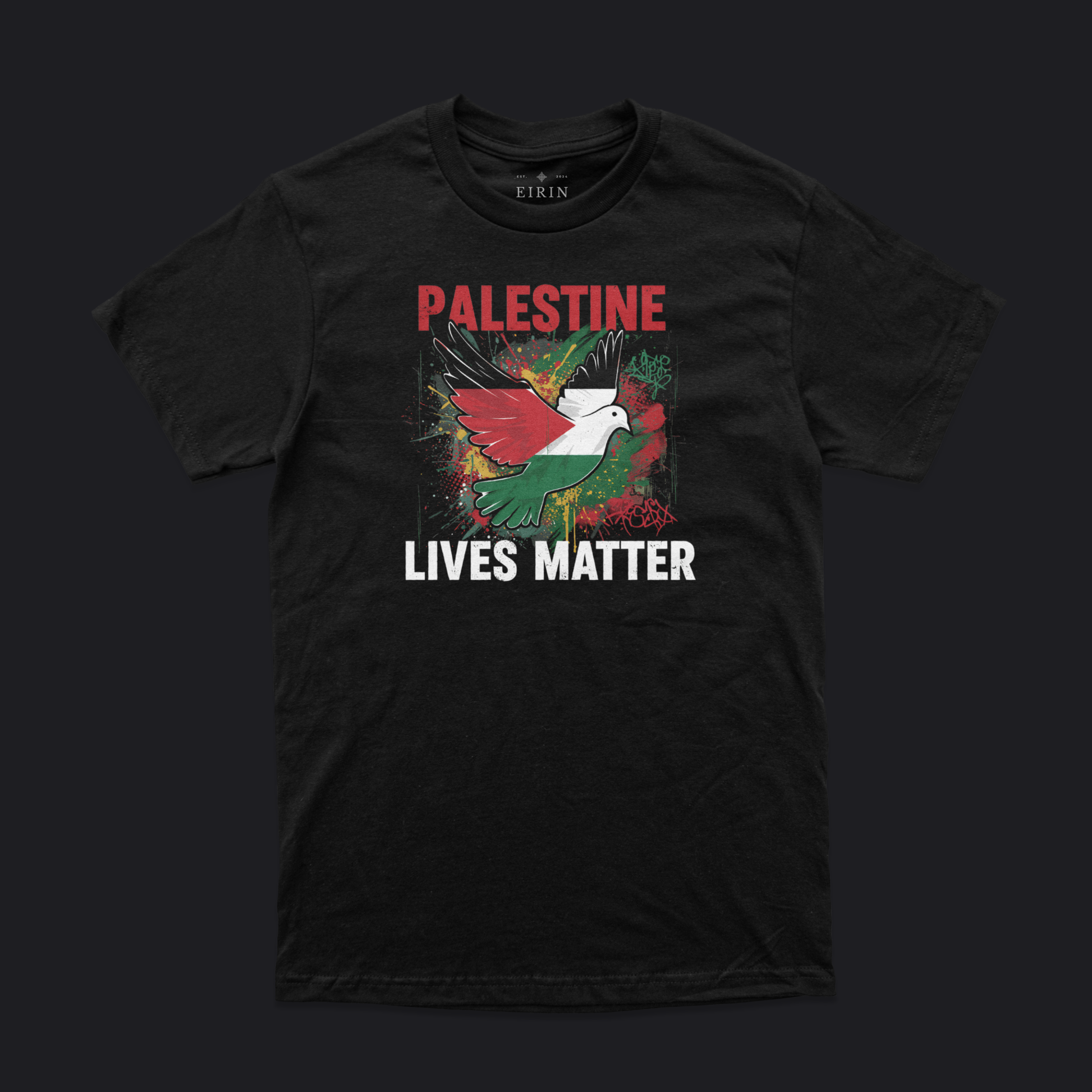 Eirin Apparel Unisex T-Shirt Unisex 'Palestine Lives Matter' Graffiti Print T-Shirt