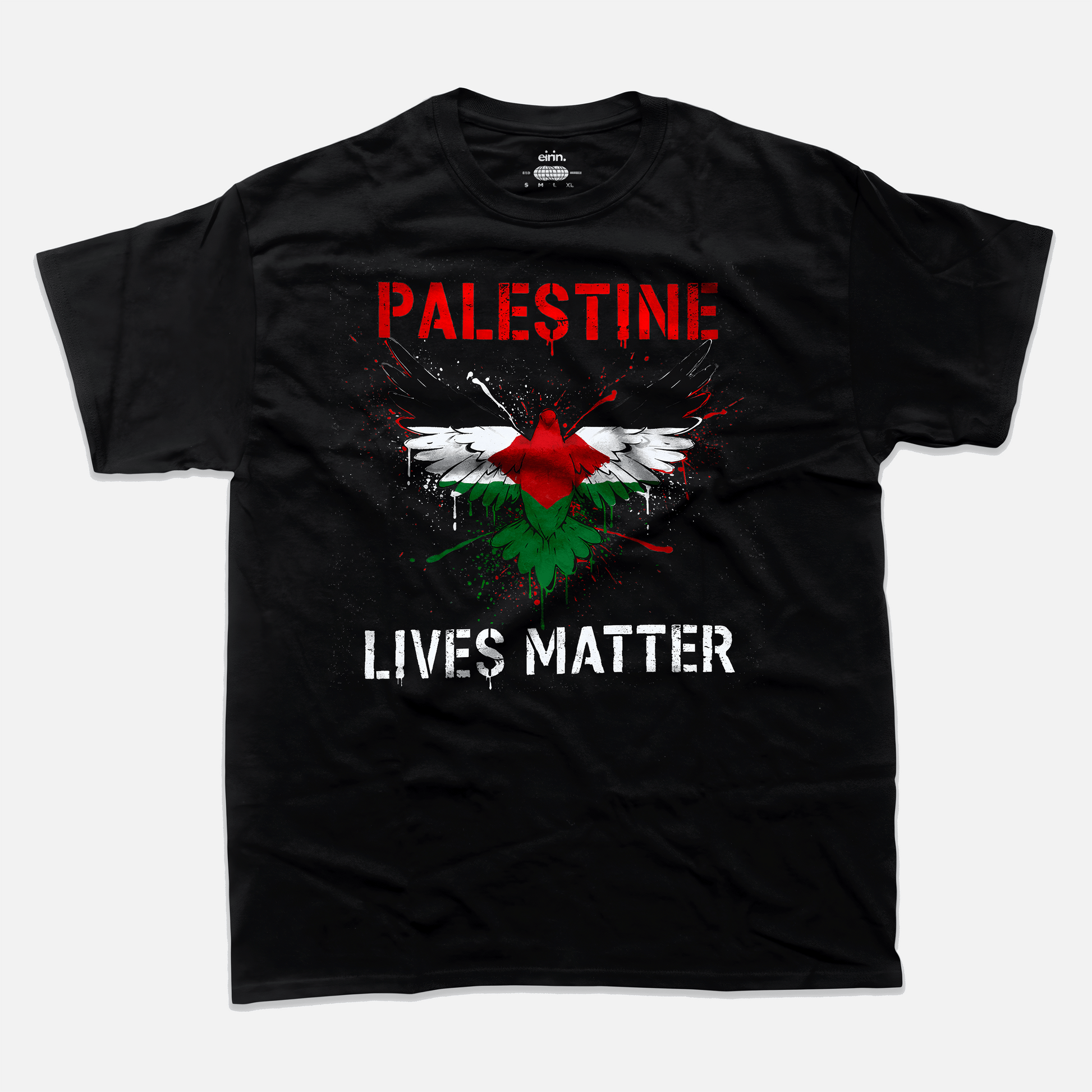 Eirin Apparel Unisex T-Shirt Unisex 'Palestine Lives Matter' Stencil Print T-Shirt
