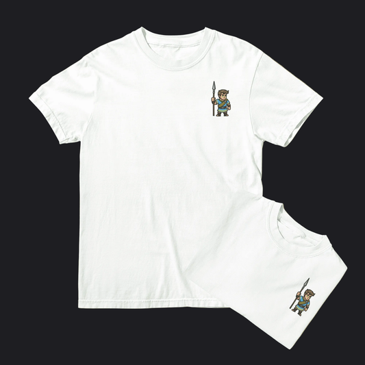 Eirin Apparel Unisex T-Shirt White / S Cú Chulainn – Pixel Legend Embroidered T-Shirt