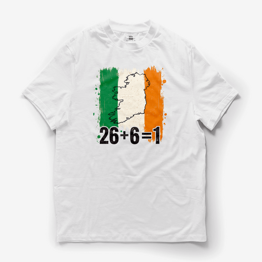 Eirin Apparel Unisex T-Shirt White / S Unisex '26 + 6 = 1' United Ireland T-Shirt