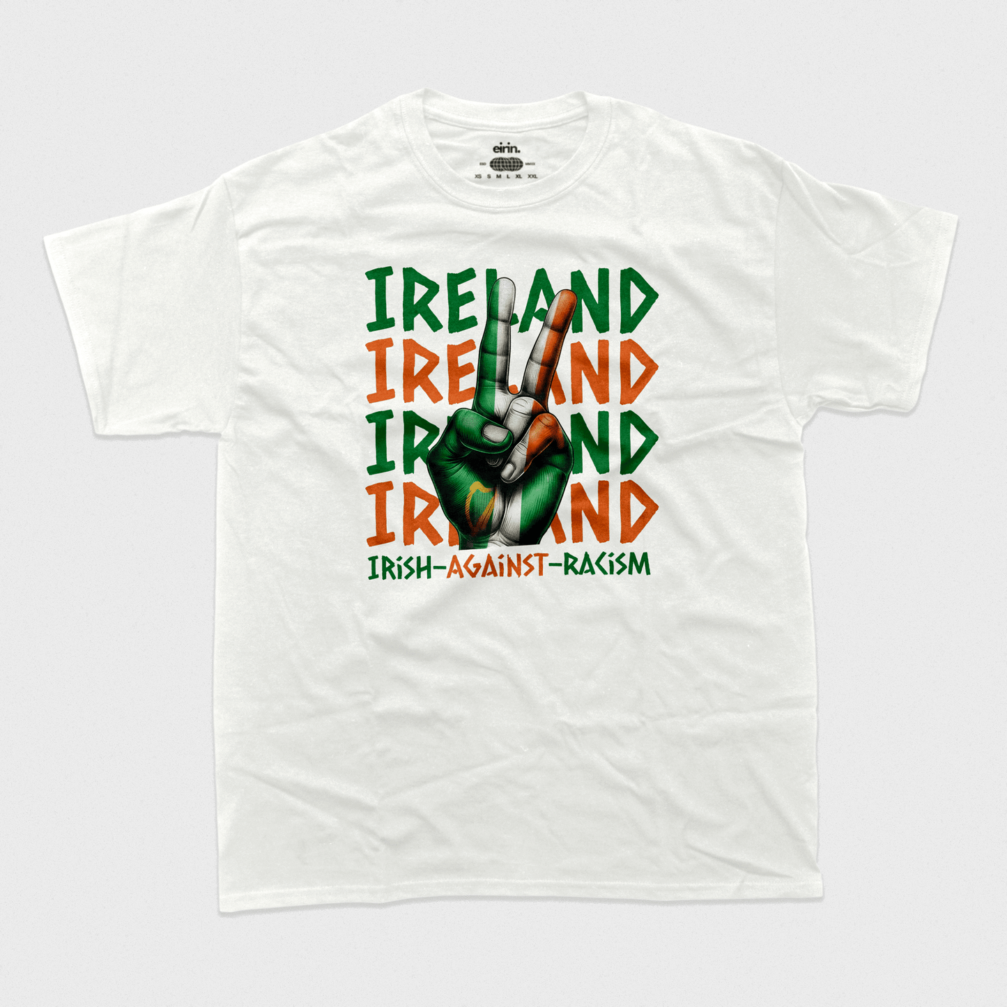 Eirin Apparel White / S Unisex 'Irish Against Racism' T-Shirt