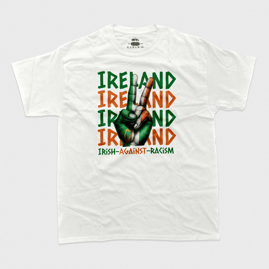 Eirin Apparel White / S Unisex 'Irish Against Racism' T-Shirt