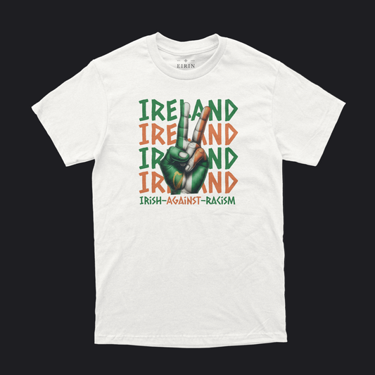Eirin Apparel White / S Unisex 'Irish Against Racism' T-Shirt