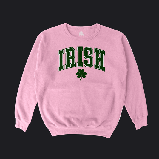 Eirin Apparel Woman's Sweatshirt Light Pink / S Women's Varsity College Irish Sweatshirt