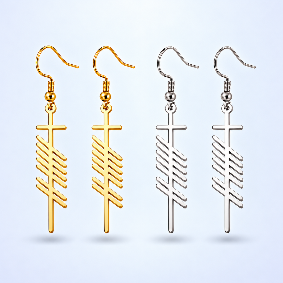 Eirin Apparel Women's Earrings Ogham Earrings – ‘Love’ (Grá)