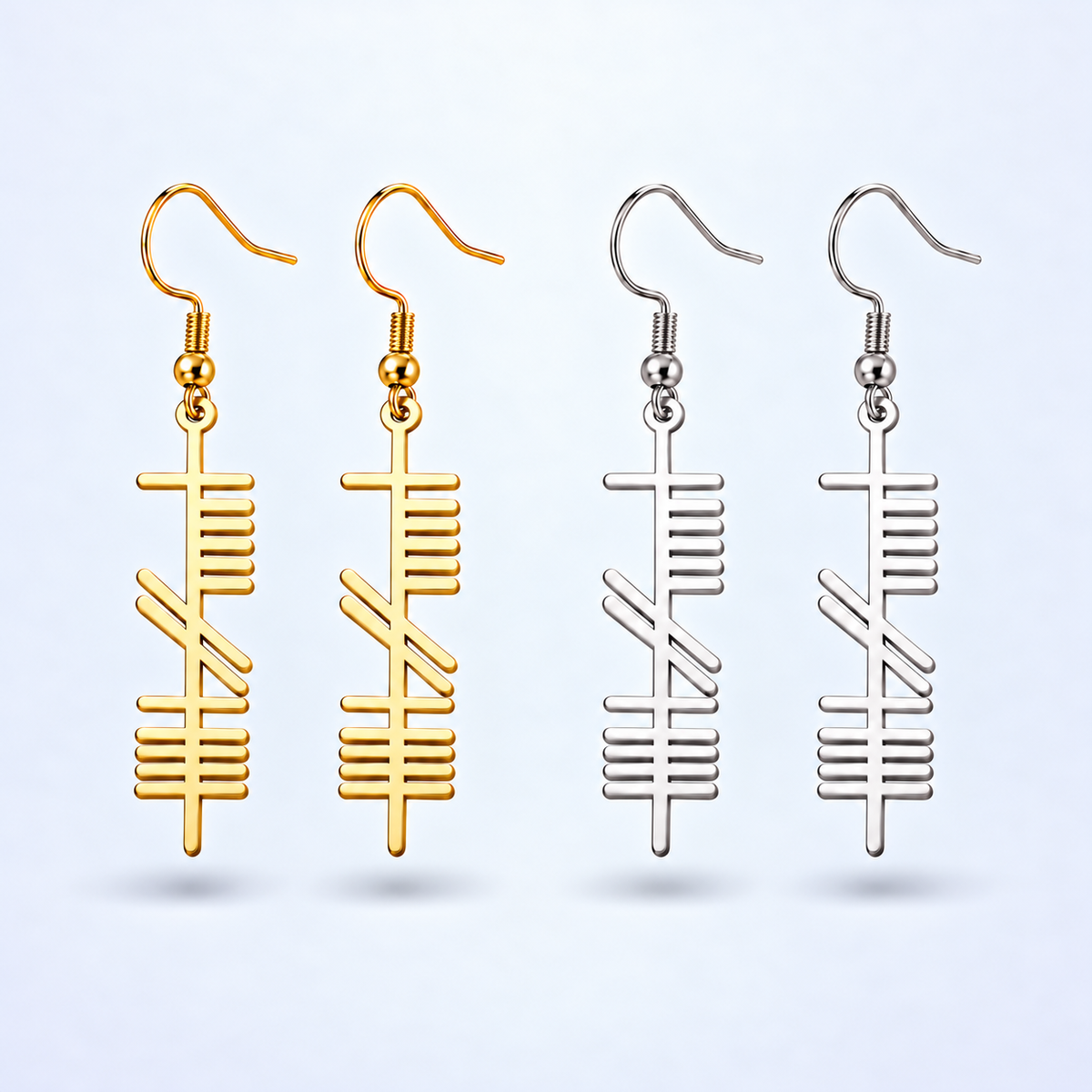 Eirin Apparel Women's Earrings Ogham Earrings – ‘Wisdom’ (Eagna)