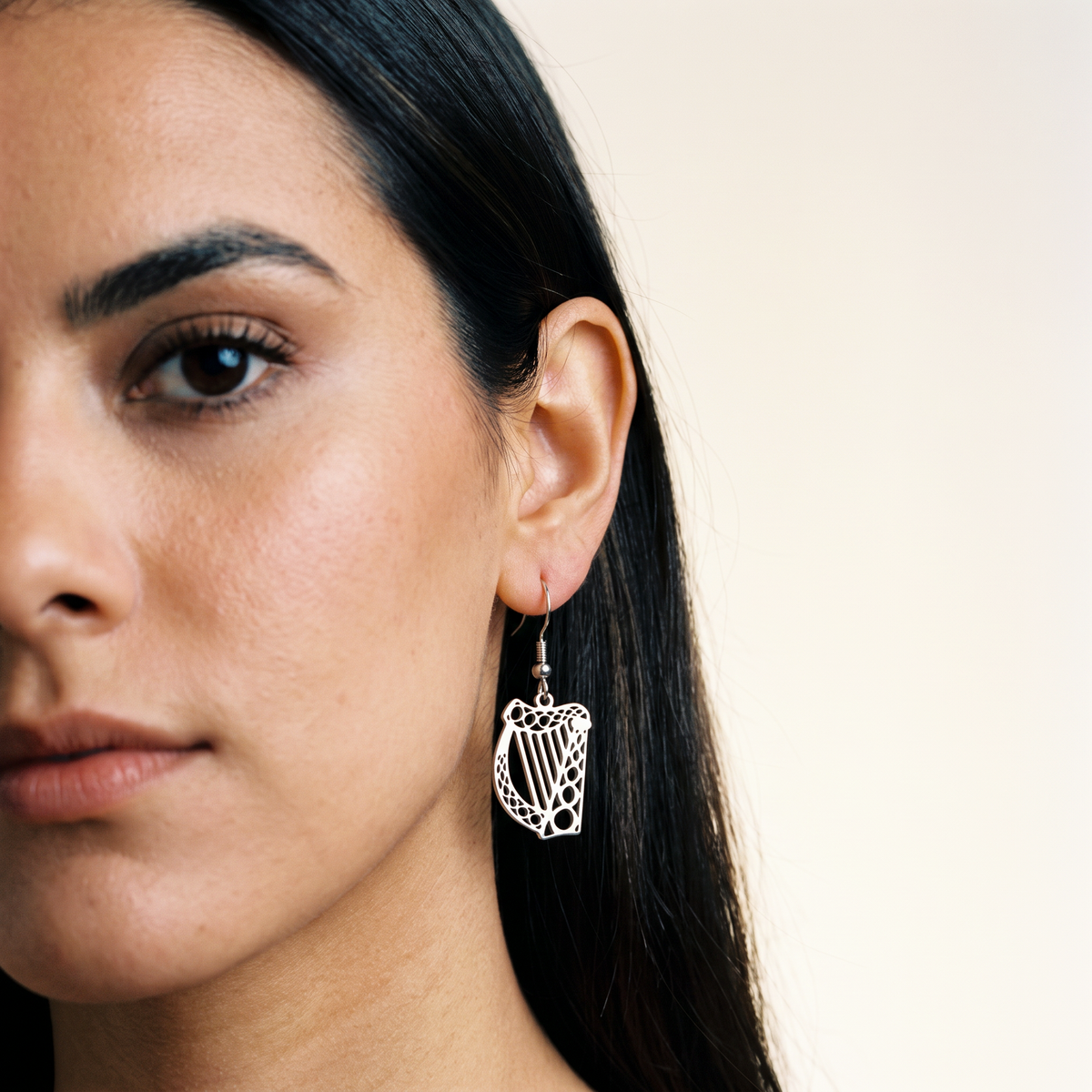 Eirin Apparel Women's Earrings Women's Irish Harp Earrings – 'Fuaim' (Sound)