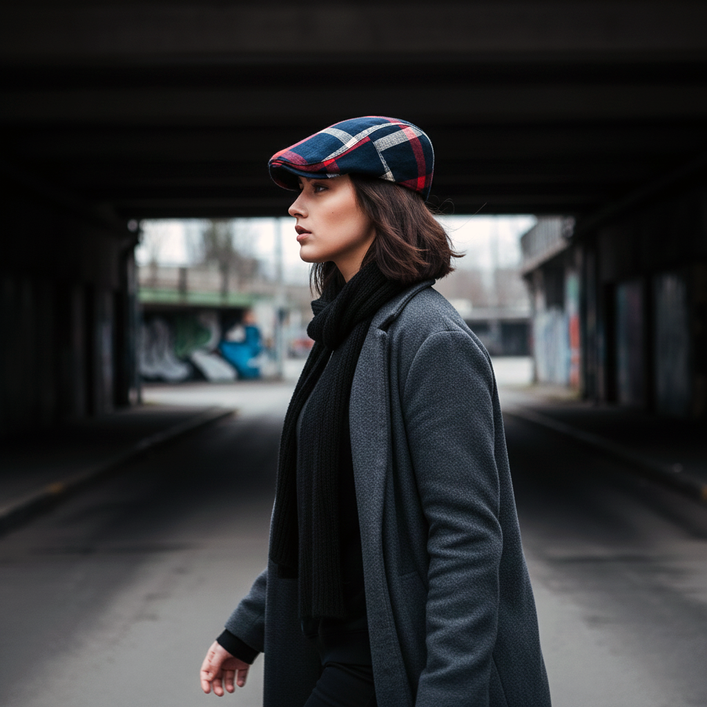 Eirin Apparel Women's Flat Cap Women's 'Laura Clay Collection' Celtic Flat Cap – Atlantic Night Patchwork