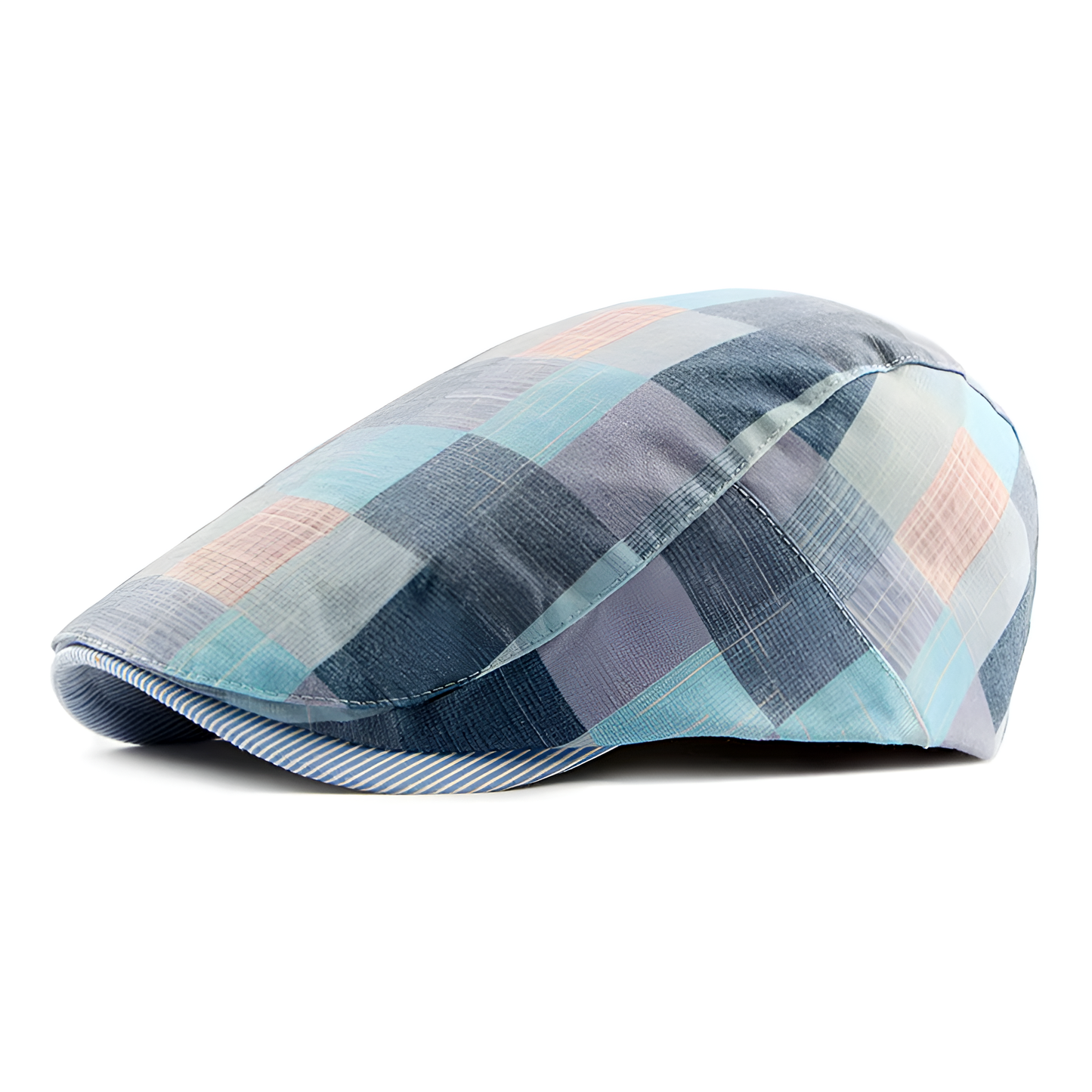 Eirin Apparel Women's Flat Cap Women's 'Laura Clay Collection' Celtic Flat Cap – Atlantic Pastels Patchwork