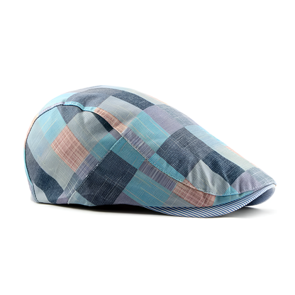 Eirin Apparel Women's Flat Cap Women's 'Laura Clay Collection' Celtic Flat Cap – Atlantic Pastels Patchwork