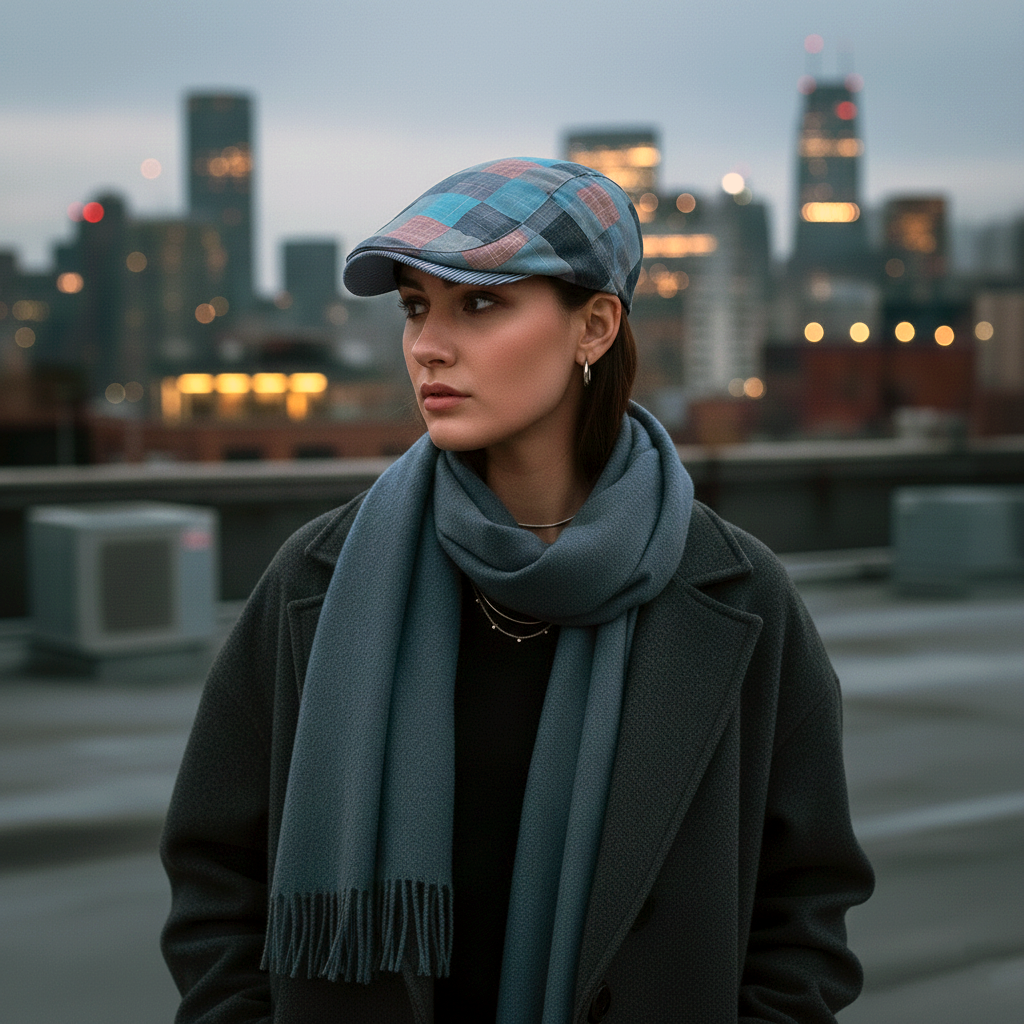 Eirin Apparel Women's Flat Cap Women's 'Laura Clay Collection' Celtic Flat Cap – Atlantic Pastels Patchwork