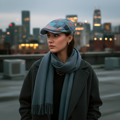 Eirin Apparel Women's Flat Cap Women's 'Laura Clay Collection' Celtic Flat Cap – Atlantic Pastels Patchwork