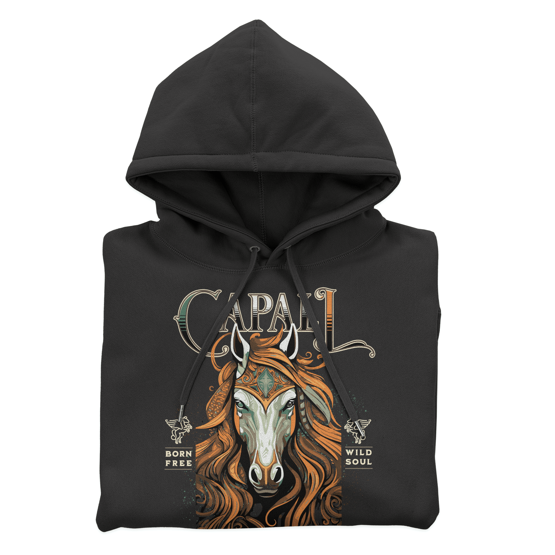 Eirin Apparel Women's Hoodie Black / S Women's Capall Spioradálta (Spirit Horse) Celtic Totem Hoodie