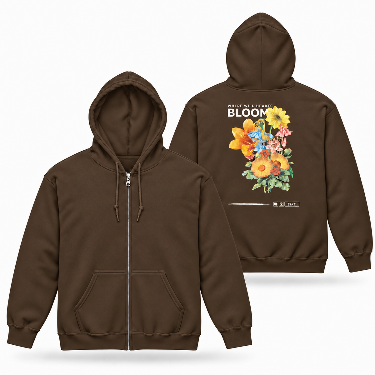 Eirin Apparel Women's Hoodie 'Bloom' Zip-Up Hoodie