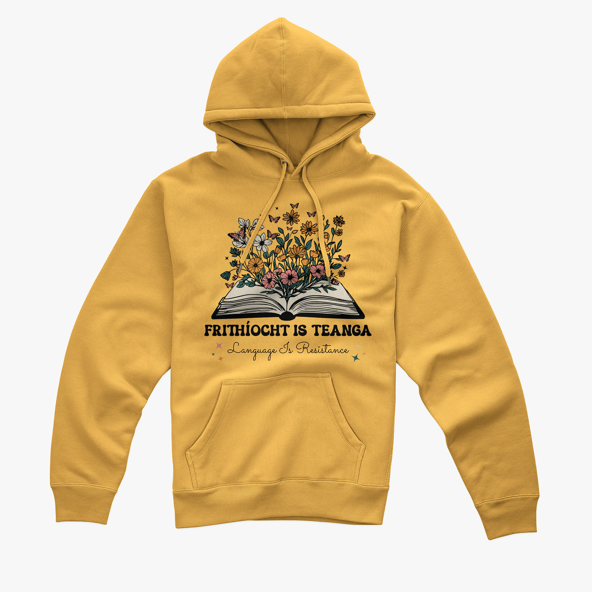 Eirin Apparel Women's Hoodie Gold / S Women’s 'Language Is Resistance' Gaelic Hoodie