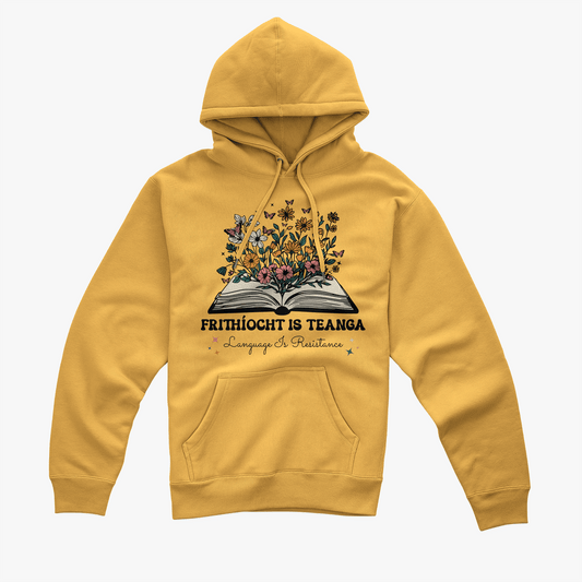 Eirin Apparel Women's Hoodie Gold / S Women’s 'Language Is Resistance' Gaelic Hoodie