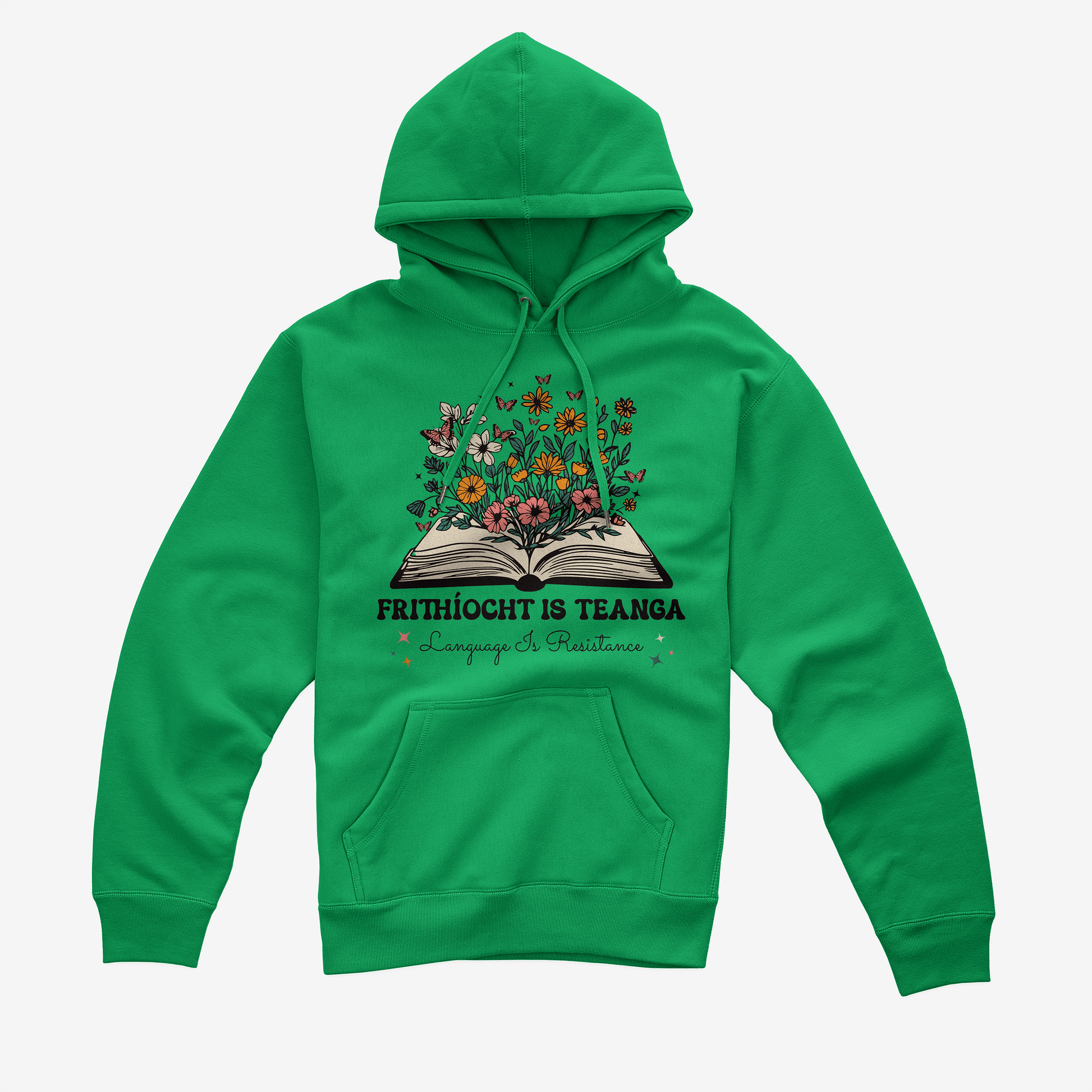 Eirin Apparel Women's Hoodie Irish Green / S Women’s 'Language Is Resistance' Gaelic Hoodie