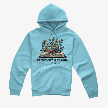 Eirin Apparel Women's Hoodie Light Blue / S Women’s 'Language Is Resistance' Gaelic Hoodie