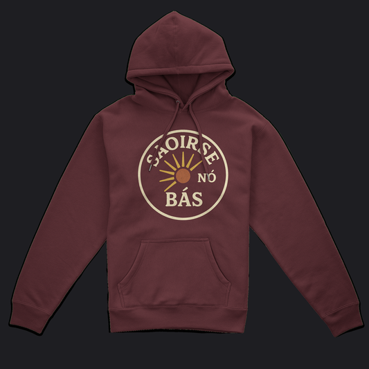 Eirin Apparel Women's Hoodie Maroon / S Women's 'Freedom Or Death' Gaelic Hoodie