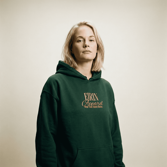 Eirin Apparel Women's Hoodie 'Rebel Roots' Hoodie - Green/Orange