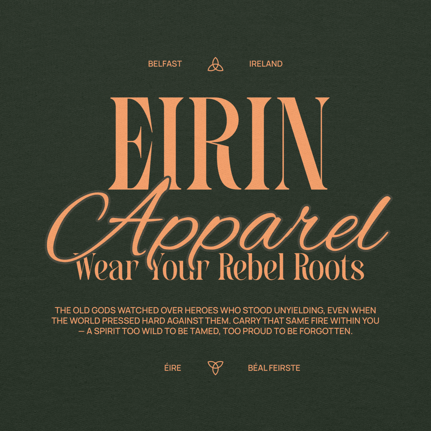 Eirin Apparel Women's Hoodie 'Rebel Roots' Hoodie - Green/Orange