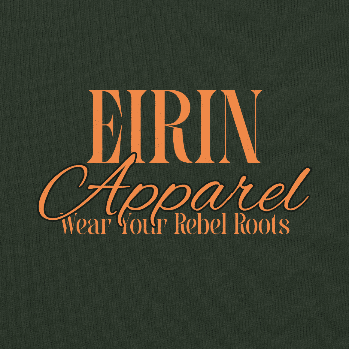 Eirin Apparel Women's Hoodie 'Rebel Roots' Hoodie - Green/Orange
