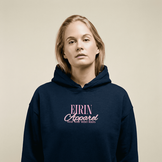 Eirin Apparel Women's Hoodie 'Rebel Roots' Hoodie - Navy/Pink