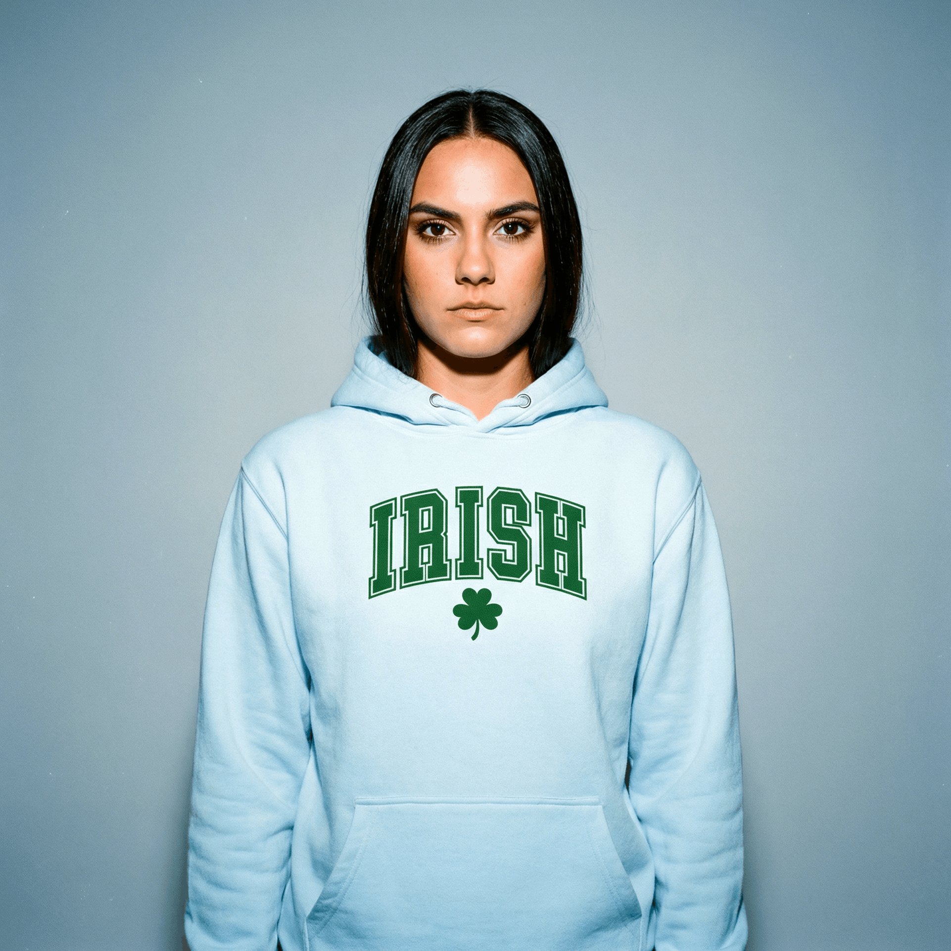 Eirin Apparel Women's Hoodie Sky Blue / S 'Varsity' Irish Hoodie