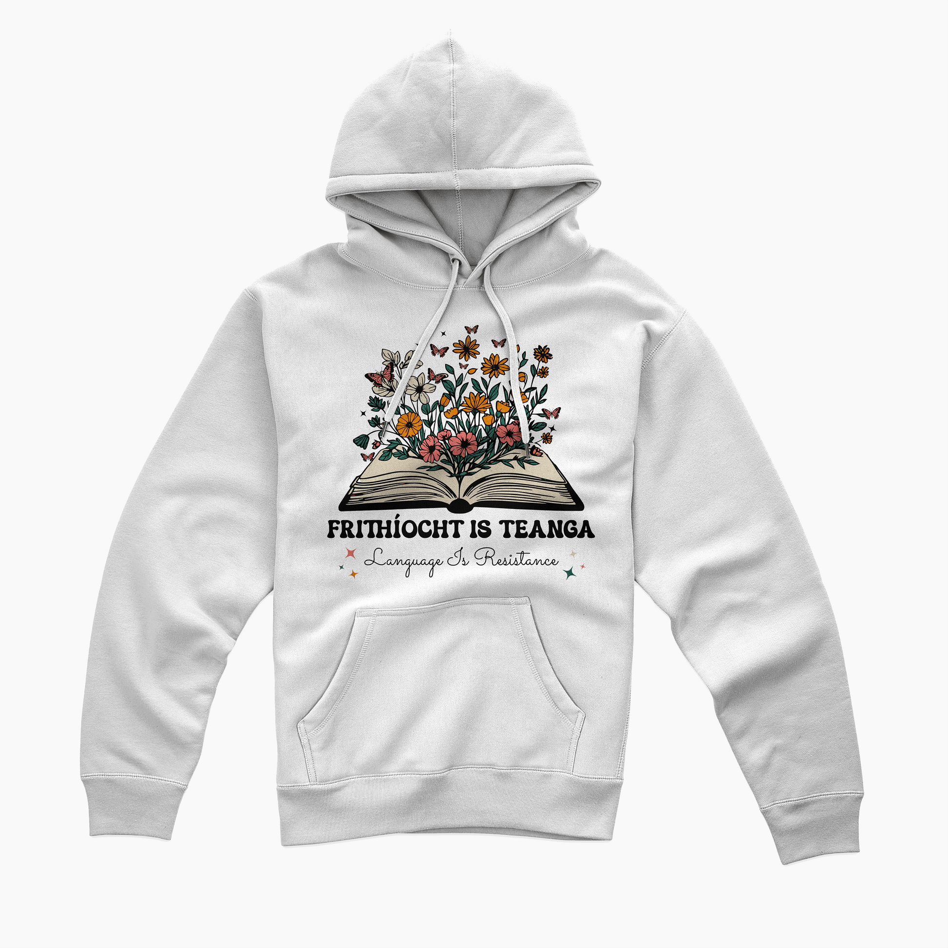 Eirin Apparel Women's Hoodie White / S Women’s 'Language Is Resistance' Gaelic Hoodie
