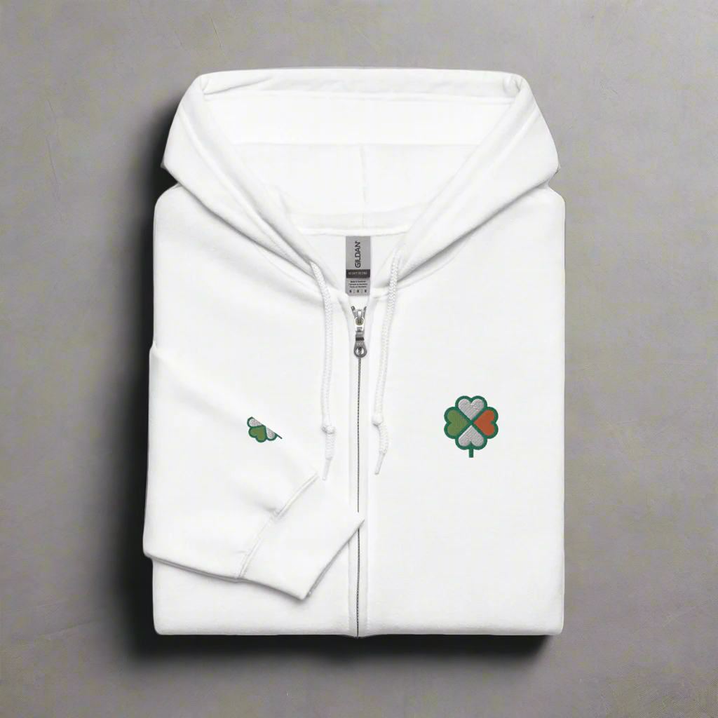 Eirin Apparel Women's Hoodie White / S Women's Signature Hibernian Premium Zip Up Hoodie