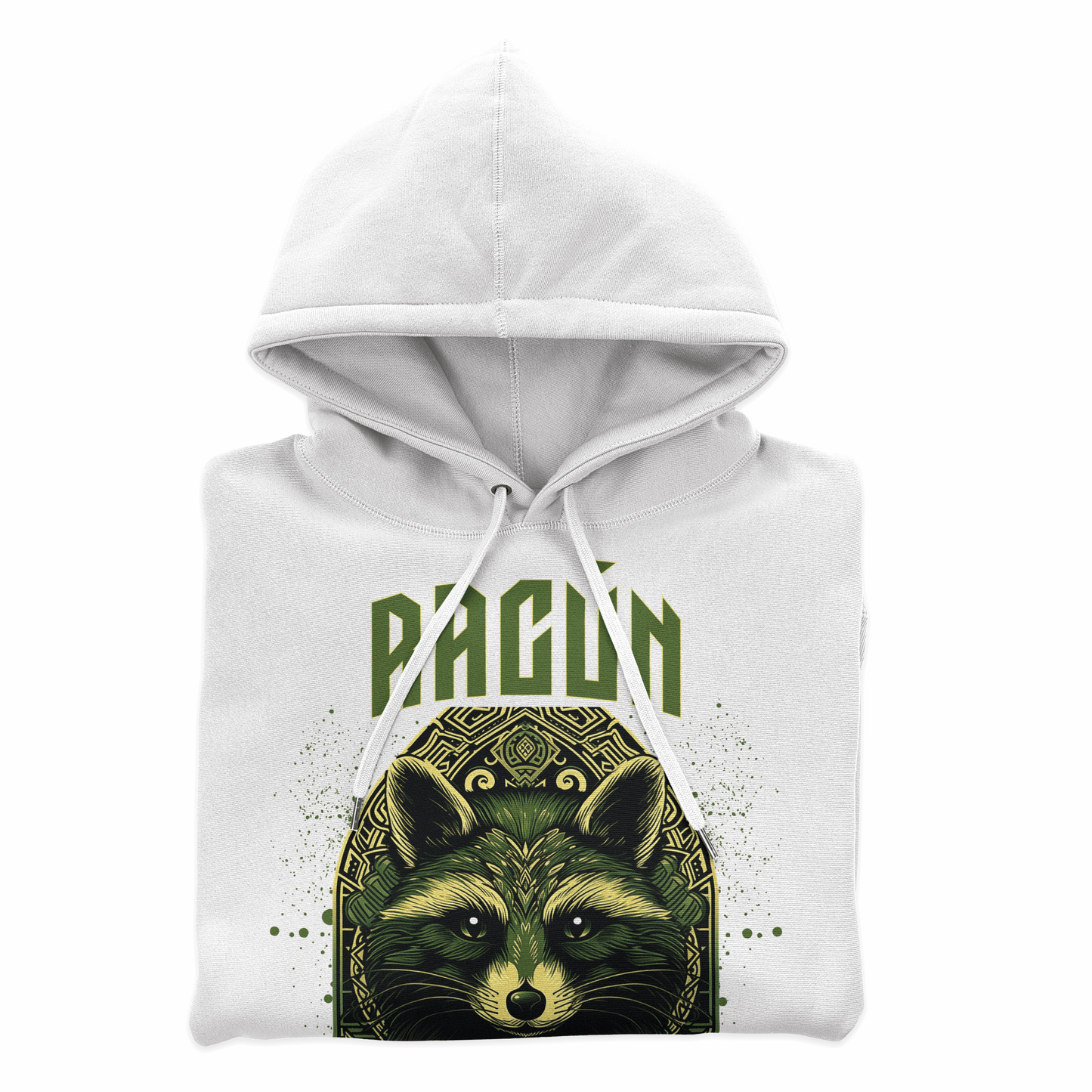 Eirin Apparel Women's Hoodie Women's Ceilteach Racún (Forest Raccoon) Celtic Totem Hoodie