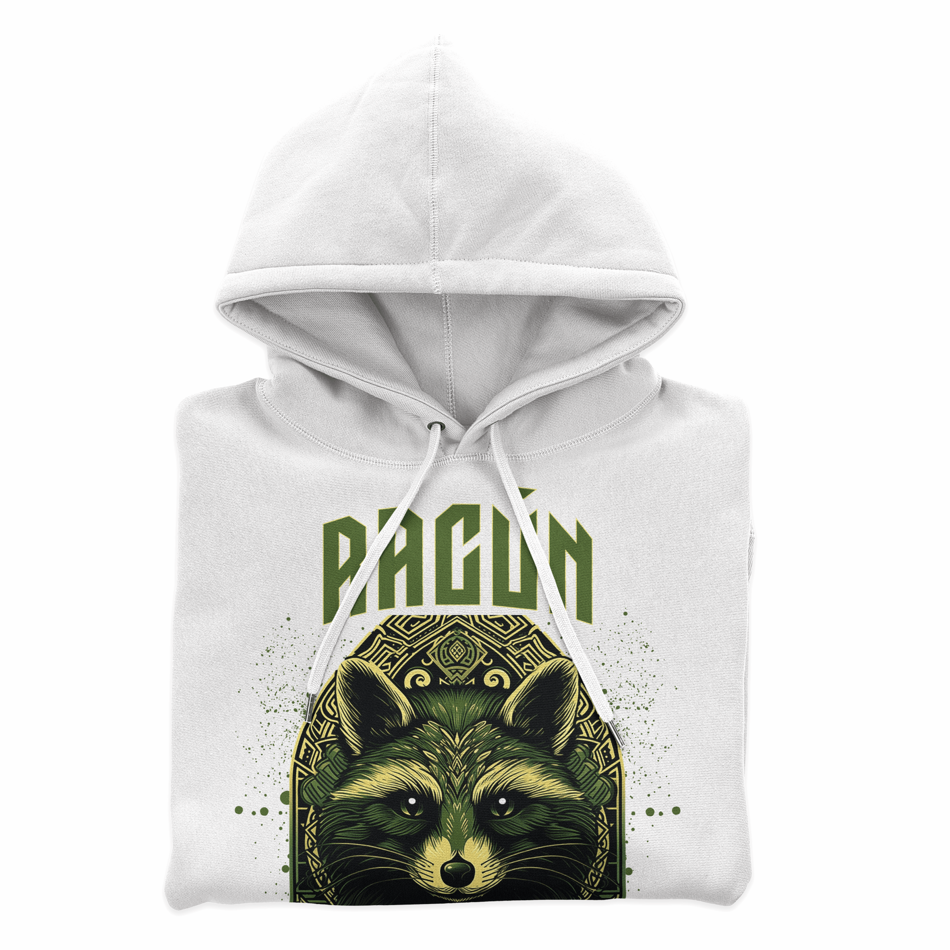 Eirin Apparel Women's Hoodie Women's Ceilteach Racún (Forest Raccoon) Celtic Totem Hoodie