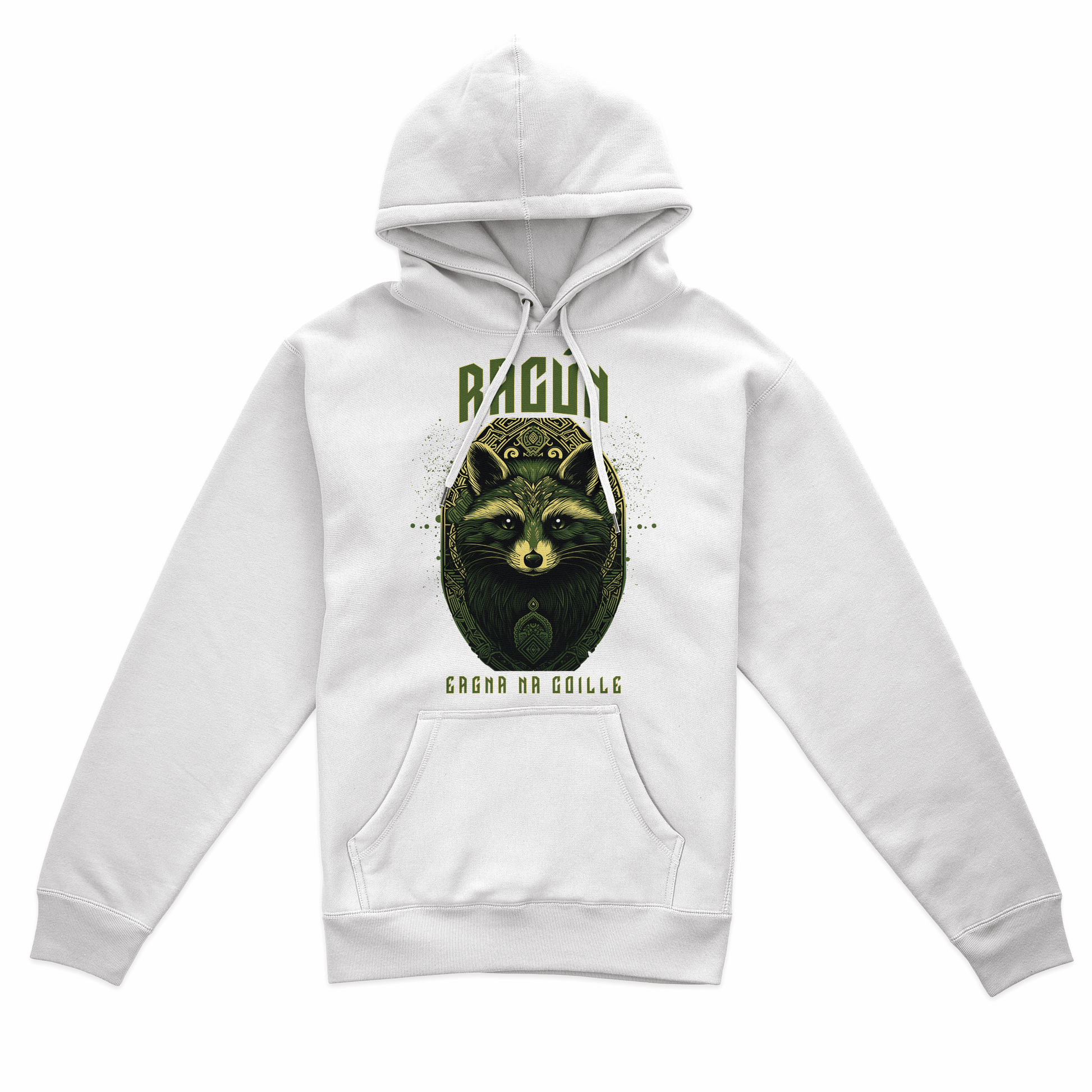 Eirin Apparel Women's Hoodie Women's Ceilteach Racún (Forest Raccoon) Celtic Totem Hoodie