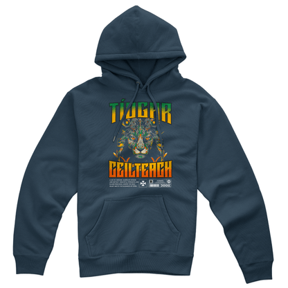 Eirin Apparel Women's Hoodie Women's Ceilteach Tíogar (Celtic Tiger) Celtic Totem Hoodie