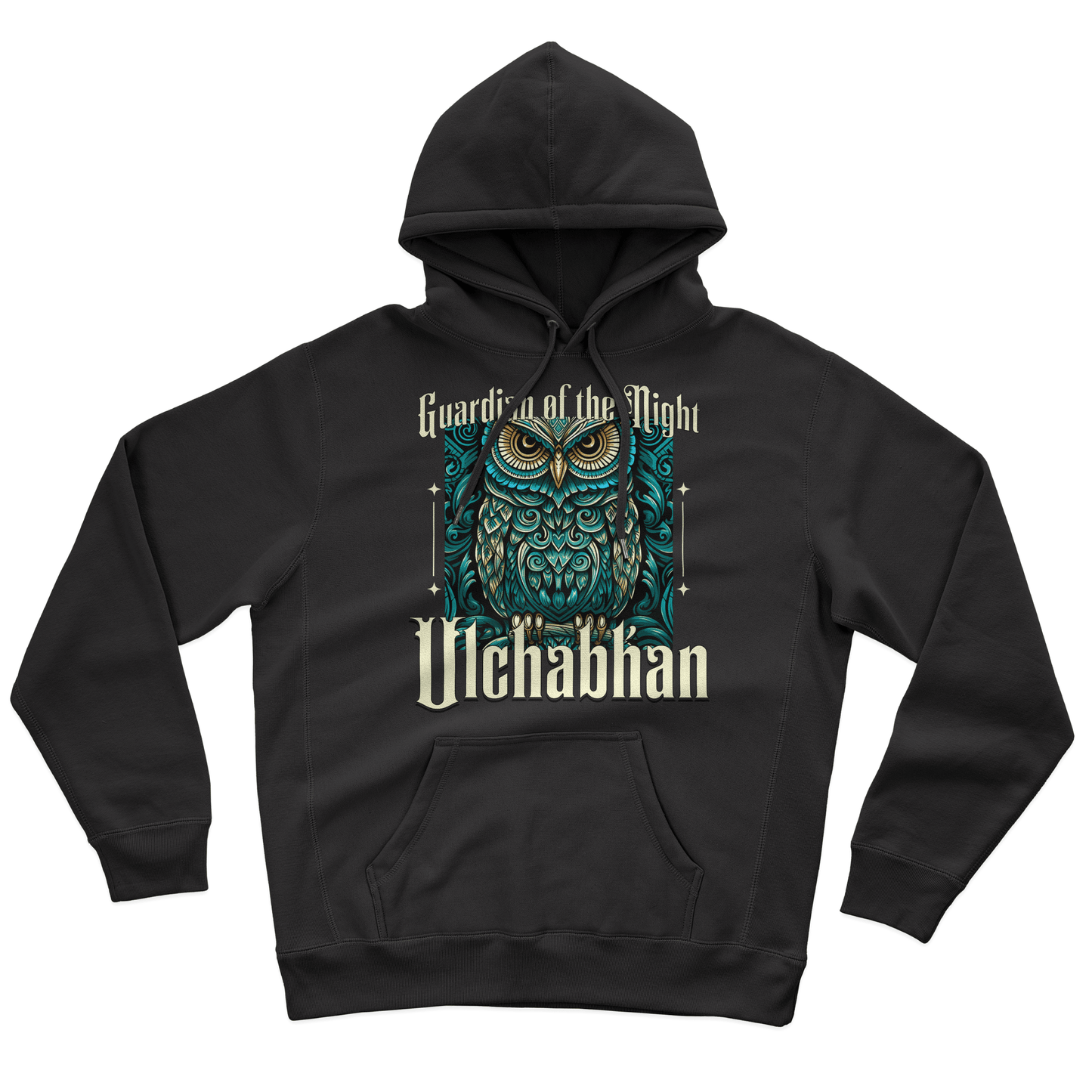 Eirin Apparel Women's Hoodie Women's Ceilteach Ulchabhán (Night Guardian) Celtic Totem Hoodie