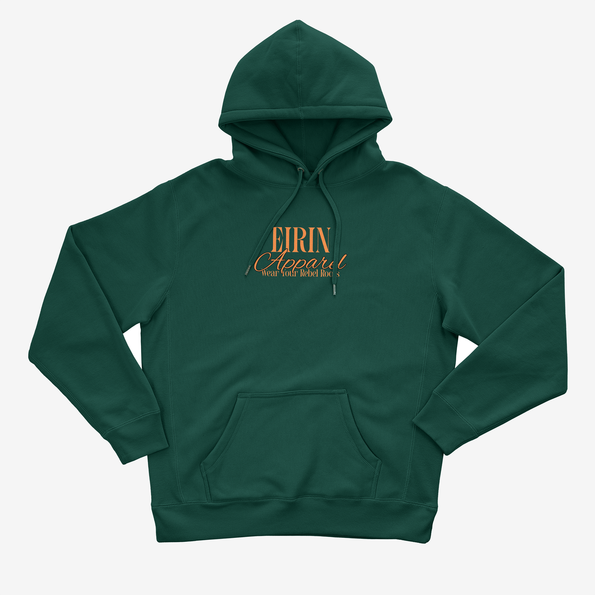 Eirin Apparel Women's Hoodie Women's Rebel Roots Supersoft Hoodie - Orange on Green