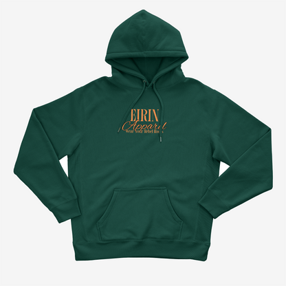 Eirin Apparel Women's Hoodie Women's Rebel Roots Supersoft Hoodie - Orange on Green