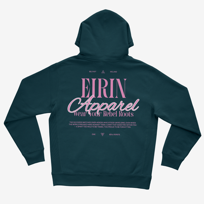 Eirin Apparel Women's Hoodie Women's Rebel Roots Supersoft Hoodie - Pink on Navy