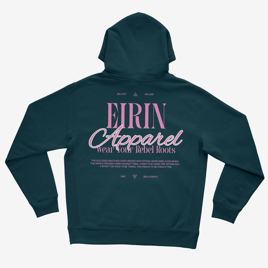 Eirin Apparel Women's Hoodie Women's Rebel Roots Supersoft Hoodie - Pink on Navy