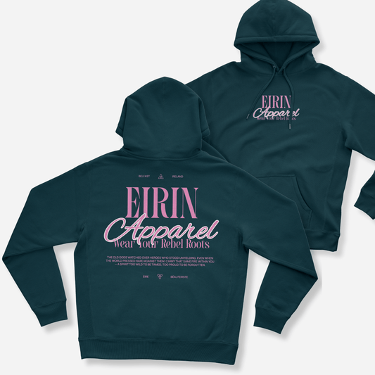 Eirin Apparel Women's Hoodie Women's Rebel Roots Supersoft Hoodie - Pink on Navy