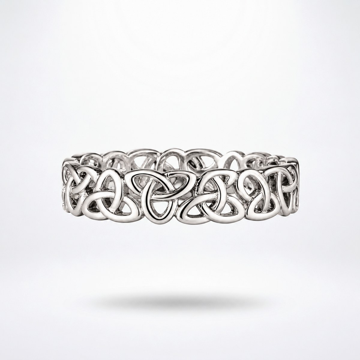 Eirin Apparel Women's Ring Women's Celtic Knot Ring – 'Síorfhite' (Everwoven)