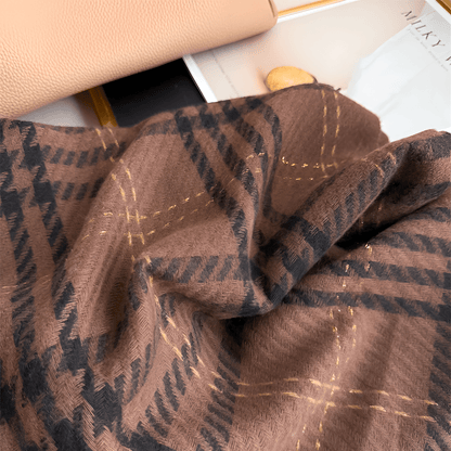 Eirin Apparel Women's Scarf Women's 'Eirin Weave' Celtic Houndstooth Scarf – Earth Brown