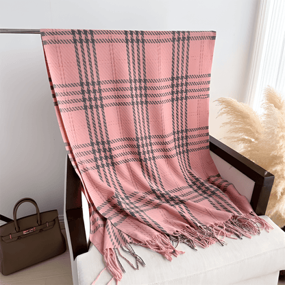 Eirin Apparel Women's Scarf Women's 'Eirin Weave' Celtic Houndstooth Scarf – Rose Pink