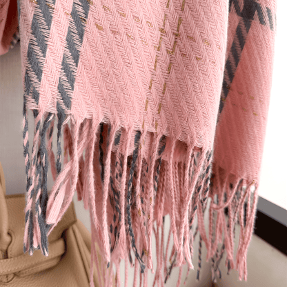 Eirin Apparel Women's Scarf Women's 'Eirin Weave' Celtic Houndstooth Scarf – Rose Pink