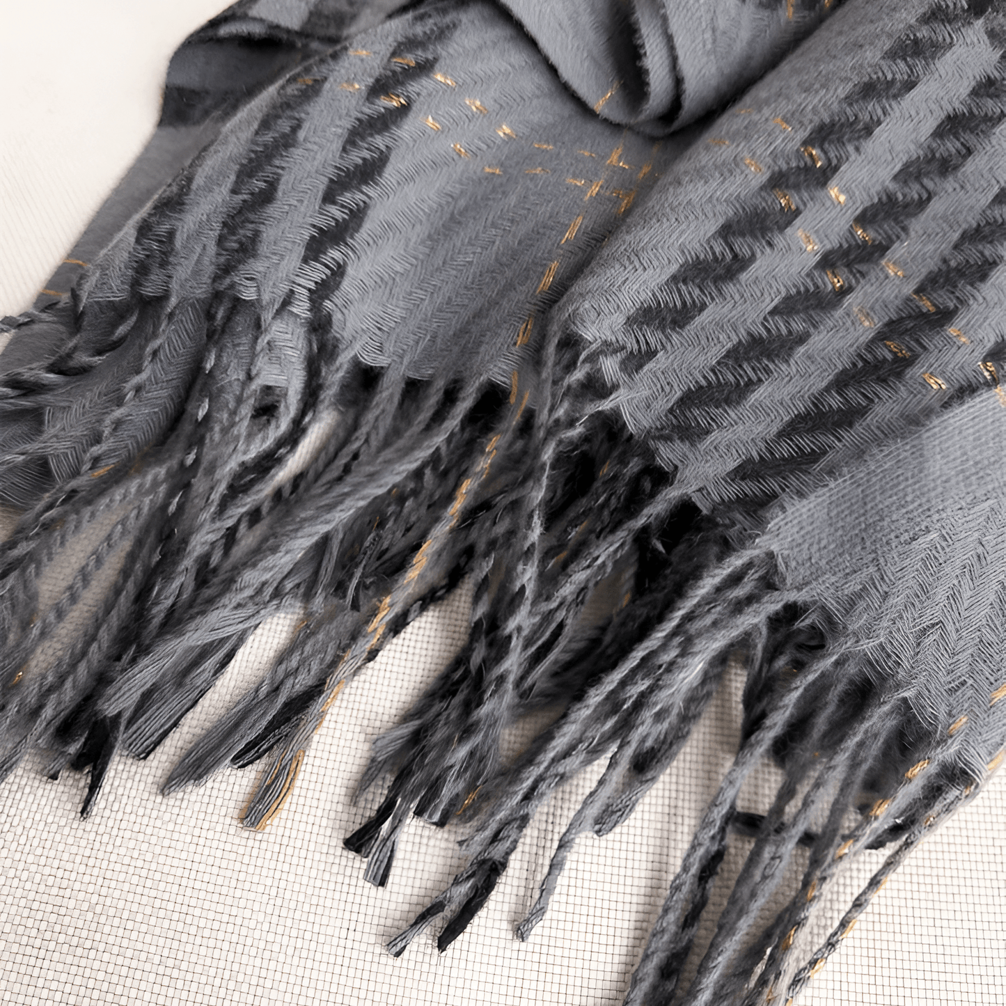 Eirin Apparel Women's Scarf Women's 'Eirin Weave' Celtic Houndstooth Scarf – Slate Grey