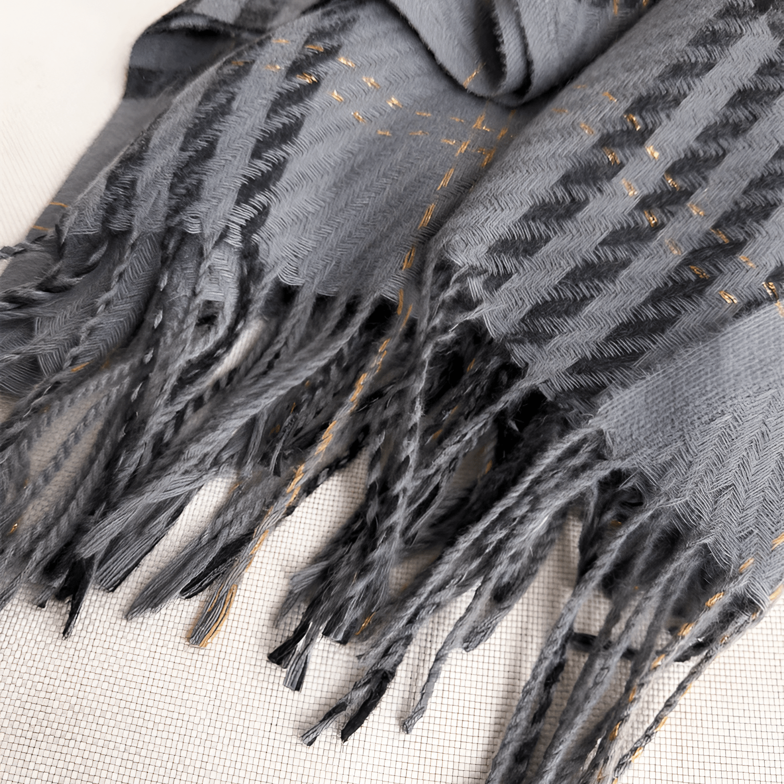 Eirin Apparel Women's Scarf Women's 'Eirin Weave' Celtic Houndstooth Scarf – Slate Grey