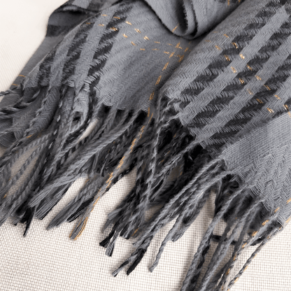 Eirin Apparel Women's Scarf Women's 'Eirin Weave' Celtic Houndstooth Scarf – Slate Grey